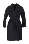 MAX MARA MESSI BLACK WOOL COAT