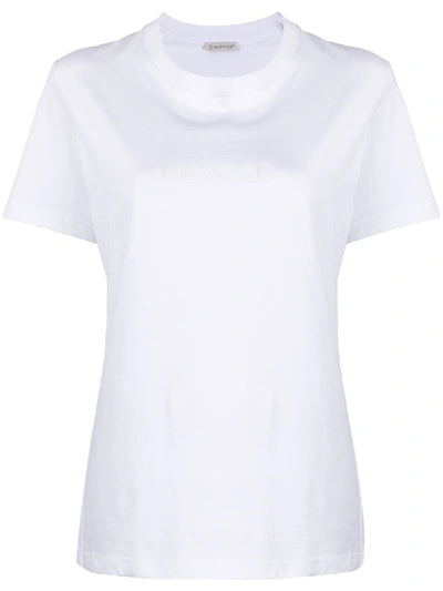 Moncler Logo贴花t恤 In White