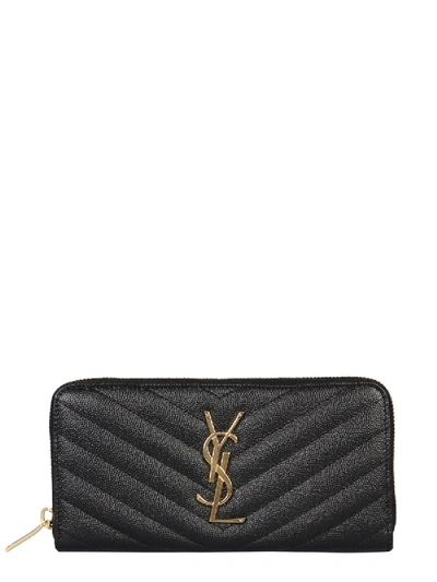 Saint Laurent Monogram Wallet In Nero