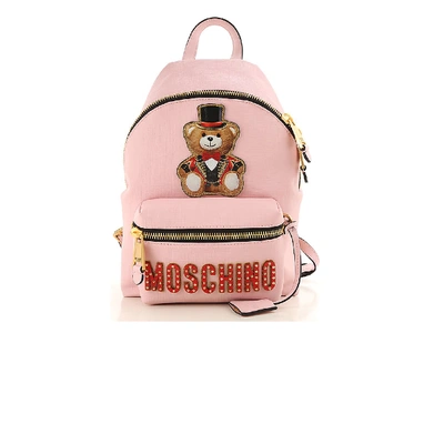 Moschino Couture Teddy Backpack In Bianco
