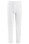 MSGM MSGM CROPPED JEANS WITH BACK LOGO
