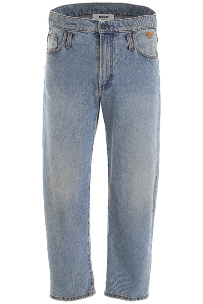 Msgm Light-wash Jeans In Blue