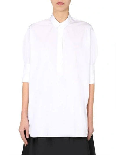 Jil Sander Oversize Fit Shirt In Bianco