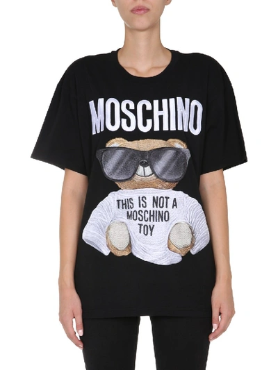 Moschino Oversize Fit T-shirt In Black