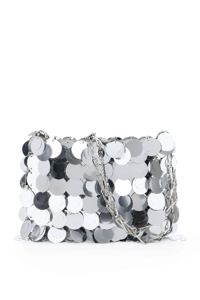 Paco Rabanne Iconic 1969 Sparkle Bag In Silver