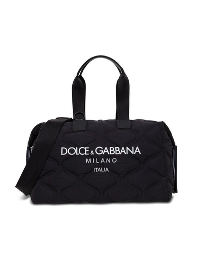 Dolce & Gabbana Palermo Nylon Handbag In Black