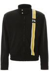 PALM ANGELS PALM ANGELS ZIP-UP SWEATSHIRT WITH INITIALS