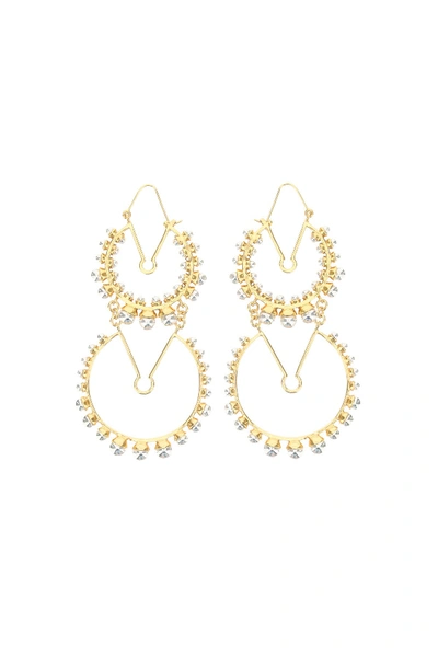Patou Double Circle Earrings In Gold Silver (gold)
