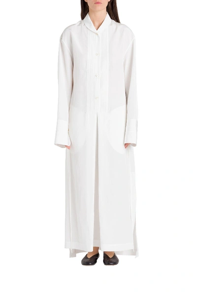 Jil Sander Pinafore Dress In White