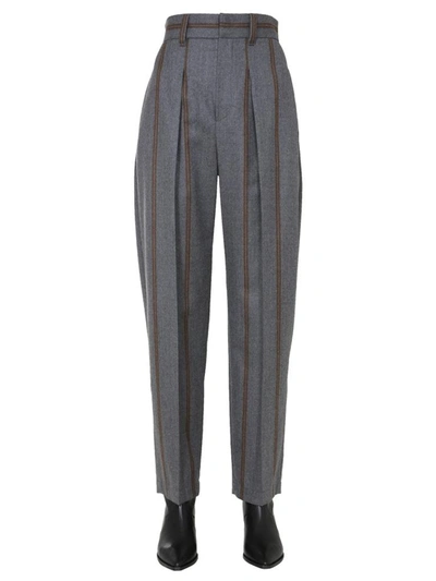 Brunello Cucinelli Pinstripe Trousers In Grey