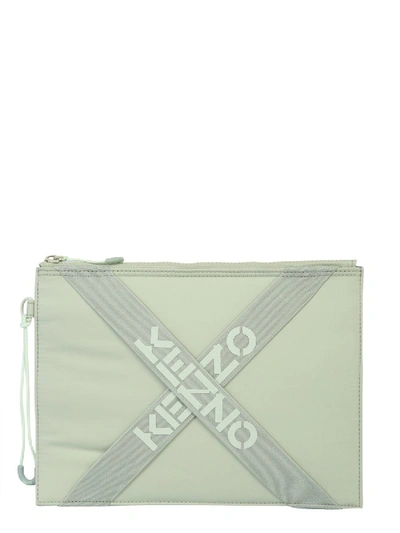 Kenzo Pouch With Logo Unisex In Green