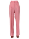 Givenchy Wide Wool Pants In Pink In Pink