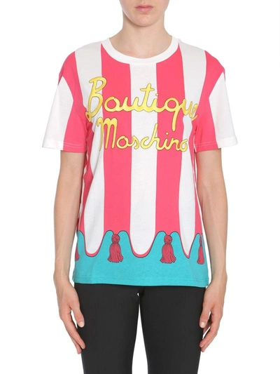 Boutique Moschino Round Collar T-shirt In Pink