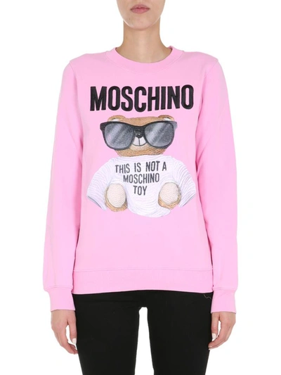 Moschino Round Neck Sweatshirt In Pink