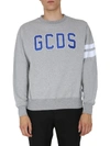 Gcds Logo Embroidered Sweatshirt In Grey