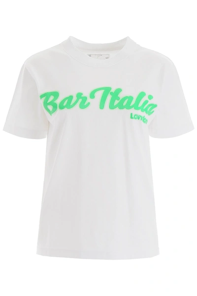 Sacai Printed Cotton T-shirt In White,green