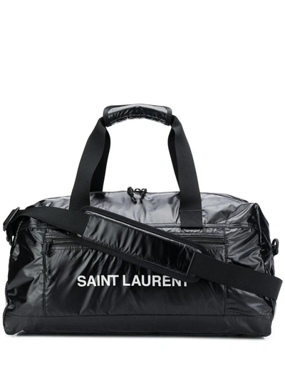 Saint Laurent Nuux Nylon Duffle Bag In Black