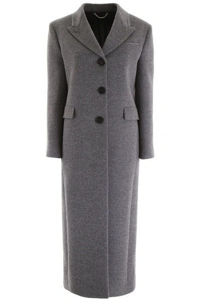 Ferragamo Long Tailoring Coat In Grey