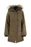Canada Goose Shelburne Parka With Fur Trimmed Hood In Military Green