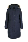 Canada Goose Shelburne Parka With Coyote Fur In Navy