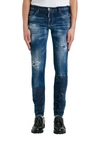 DSQUARED2 SKINNY JEANS WITH STAINS