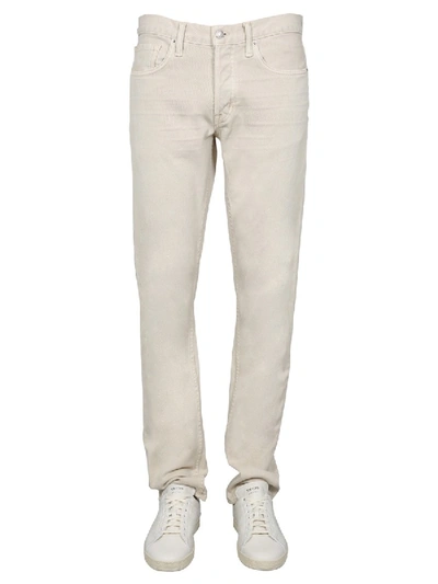 Tom Ford Slim Fit Jeans In Beige