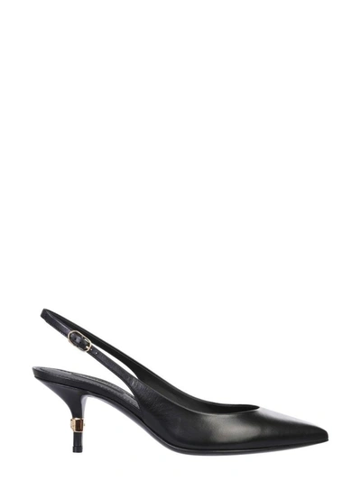 Dolce & Gabbana Sling Back Sandals In Black