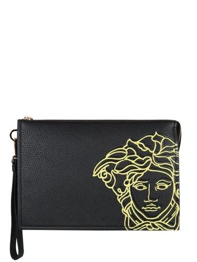 Versace Small Icon Pouch In Black