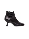GIVENCHY SQUARE TOE LEATHER ANKLE BOOTS