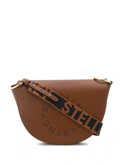 Stella Mccartney Half Moon Large Vegan-leather Shoulder Bag In Brown