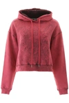 STELLA MCCARTNEY STELLA MCCARTNEY EMBOSSED LOGO CROP HOODIE