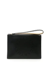 STELLA MCCARTNEY STELLA MCCARTNEY FLAP ZIP LOGO CLUTCH