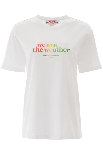 Stella Mccartney We Are The Weather T-shirt In Pure White