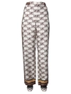 Alberta Ferretti Story Logo Pants In Beige