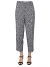 Michael Michael Kors Leopard Print Straight-leg Trousers In Animalier
