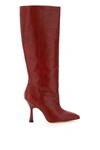 Stuart Weitzman Women's Parton Lizard Embossed High Heel Boots In Chili