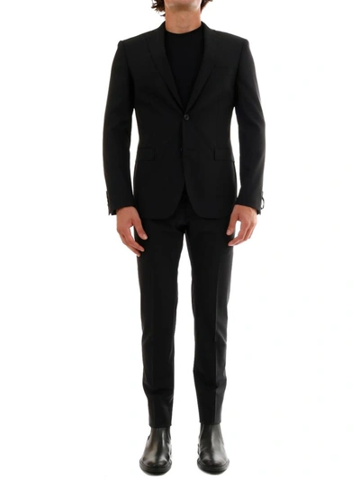 Tonello Suit In Black Wool - Atterley