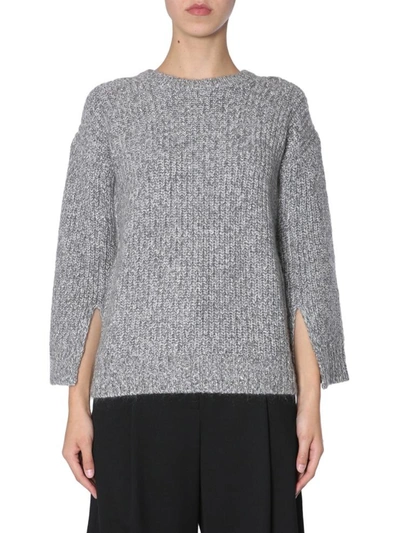 Michael Michael Kors Sweater With Slits On Sleeves In Grey