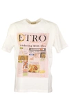ETRO ETRO T-SHIRT NEWSPAPER PINK/WHITE