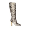 Dsquared2 Texan Python Leather Boots In Nero