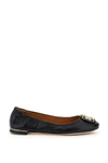 Tory Burch Minnie Patent Cap-toe Ballet Flat In Perfect Black Perfect Black