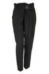 BRUNELLO CUCINELLI BRUNELLO CUCINELLI TROPICAL LUXURY WOOL BOY FIT CIGARETTE TROUSERS WITH PRECIOUS D-RING BELT