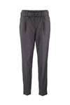 BRUNELLO CUCINELLI BRUNELLO CUCINELLI TROUSERS DARK GREY WITH BELT