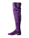 Alberta Ferretti Velvet Over-the-knee Boots In Purple