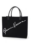 VERSACE VERSACE CANVAS TOTE BAG WITH LOGO SIGNATURE