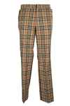 BURBERRY BURBERRY VINTAGE CHECK TAILORED TROUSERS FLAP TRS ARC.BEIGE