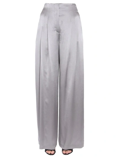 Alberta Ferretti Wide Trousers In Grey