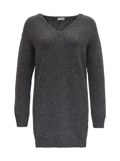 Saint Laurent Wool Dress In Grey