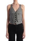 MAX MARA WOOL GRISAILLE WAISTCOAT grey