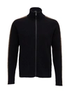 FENDI WOOLEN KNIT TRACK JACKET WITH FF TAPING